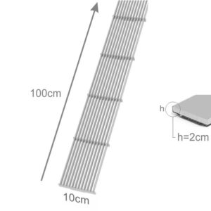 Entwässerungsrinne 2 x 100 x 10cm mit Linear-Rost 3mm