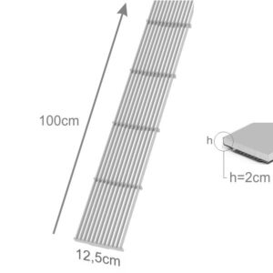 Entwässerungsrinne 2 x 100 x 12cm mit Linear-Rost 3mm