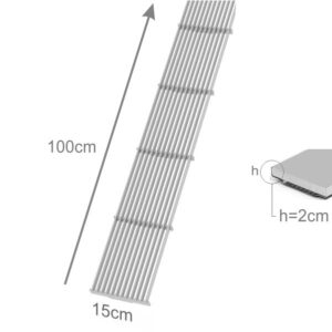 Entwässerungsrinne 2 x 100 x 15cm mit Linear-Rost 3mm