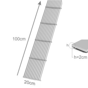 Entwässerungsrinne 2 x 100 x 20cm mit Linear-Rost 3mm