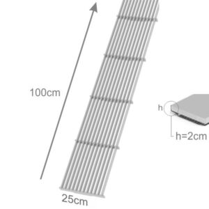 Entwässerungsrinne 2 x 100 x 25cm mit Linear-Rost 3mm