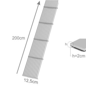 Entwässerungsrinne 2 x 200 x 12cm mit Linear-Rost 3mm