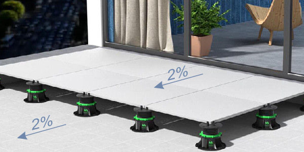 Stelzlager für Terrassenplatten mit fixem Kopf - das Prinzip